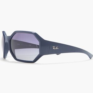 Ray-Ban NEW 59mm Shiny LT Blue Octagonal Sunglasses Made in Italy